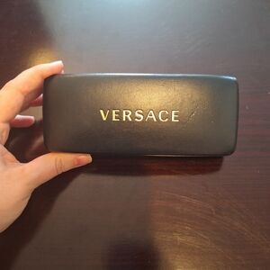 Black and Gold Versace Glasses Case